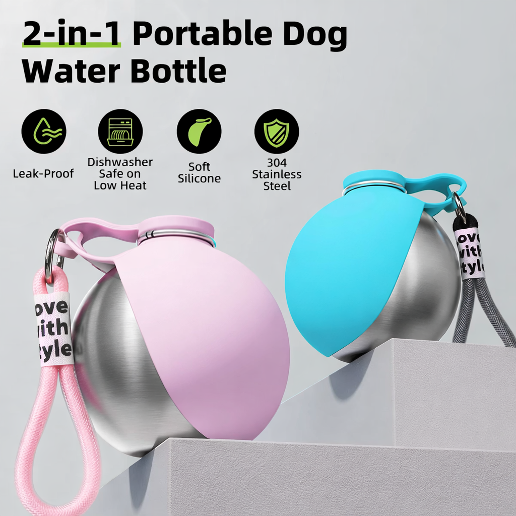 Gourde pour chien 2 en 1
