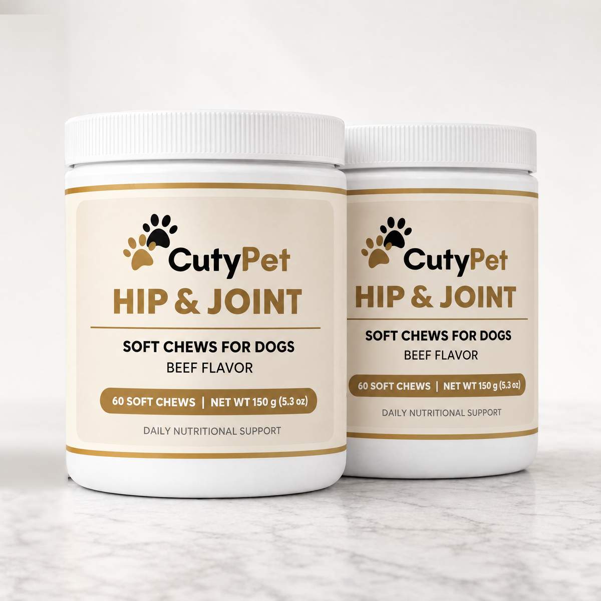 Deux pots de friandises CutyPet Hip & Joint